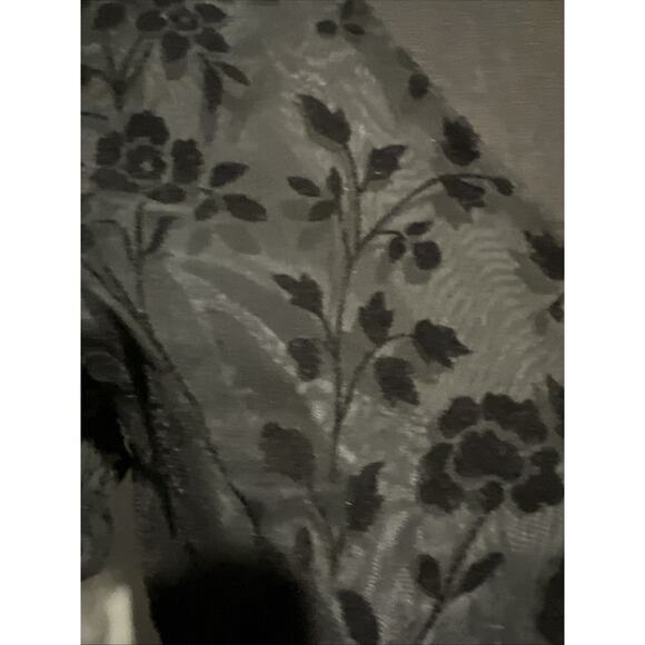 CDC Petites Black Floral Sheer Overlay Prom Homecoming Flirty Size 4 Dress - Picture 6 of 9